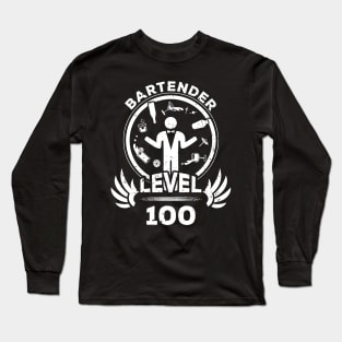 Level 100 Bartender Gift Long Sleeve T-Shirt